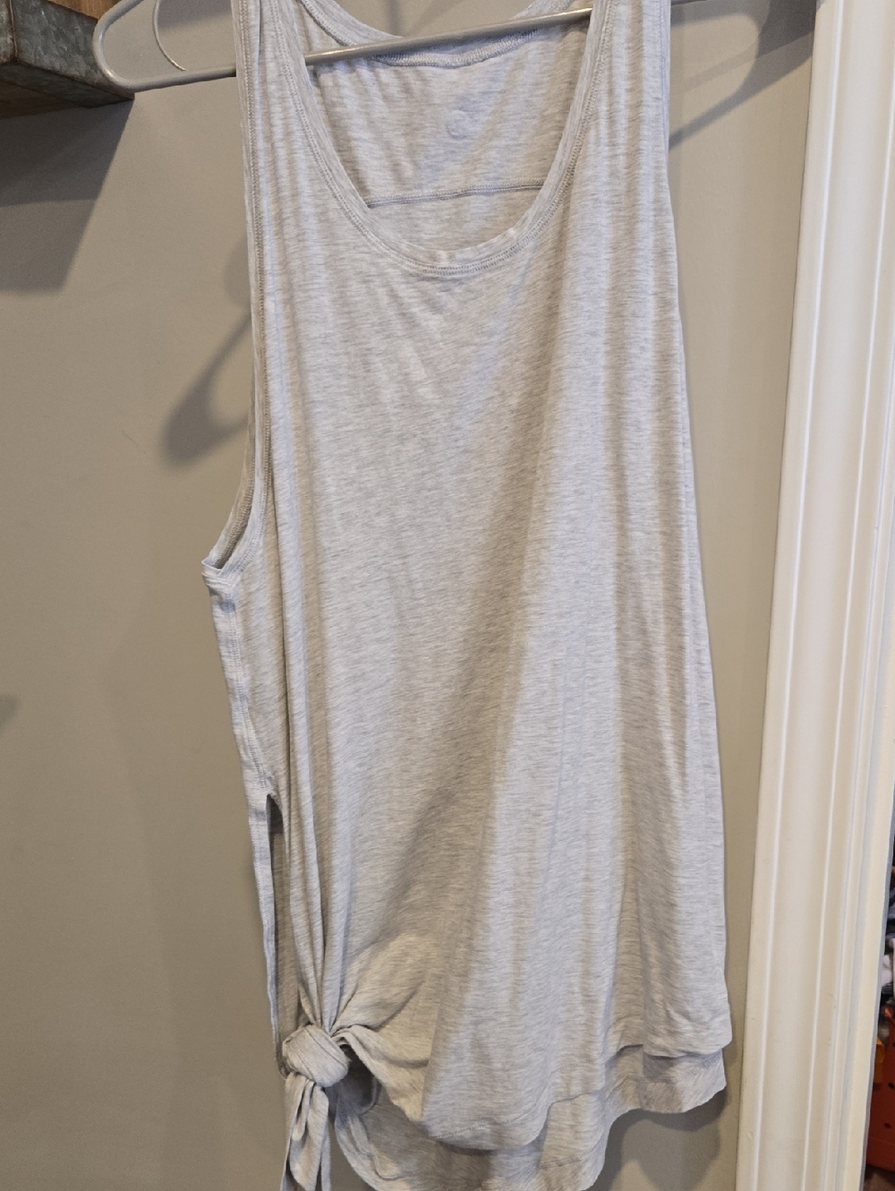 lululemon athletica Light Gray Tie-Side Tank
